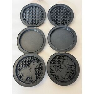 DASH Multimaker Mini System SIX 4" Nonstick Removable Waffle Plates Unicorn Dino